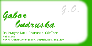 gabor ondruska business card